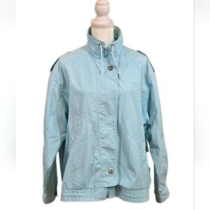 Sergio Valente Women’s 24W Y2K Light Blue Windbreaker Jacket Retro Pastel